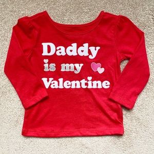 Red “Daddy is My Valentine” Valentine’s Day top